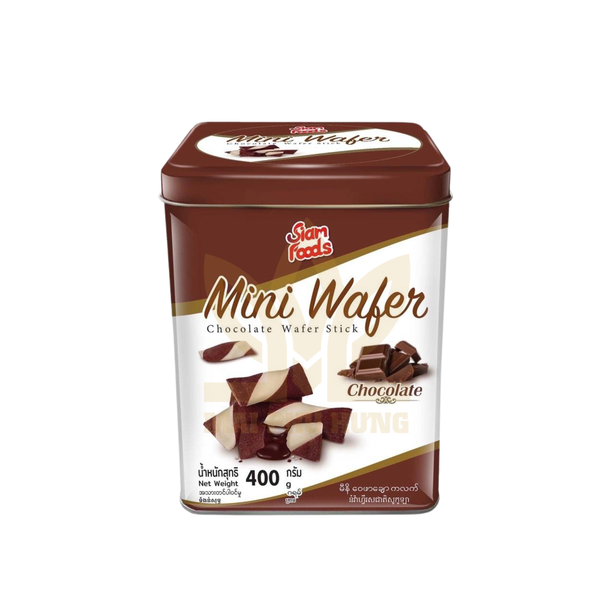 Bánh Quế Siam Foods Vị Socola hộp thiếc 400g 14 Bánh siam socola