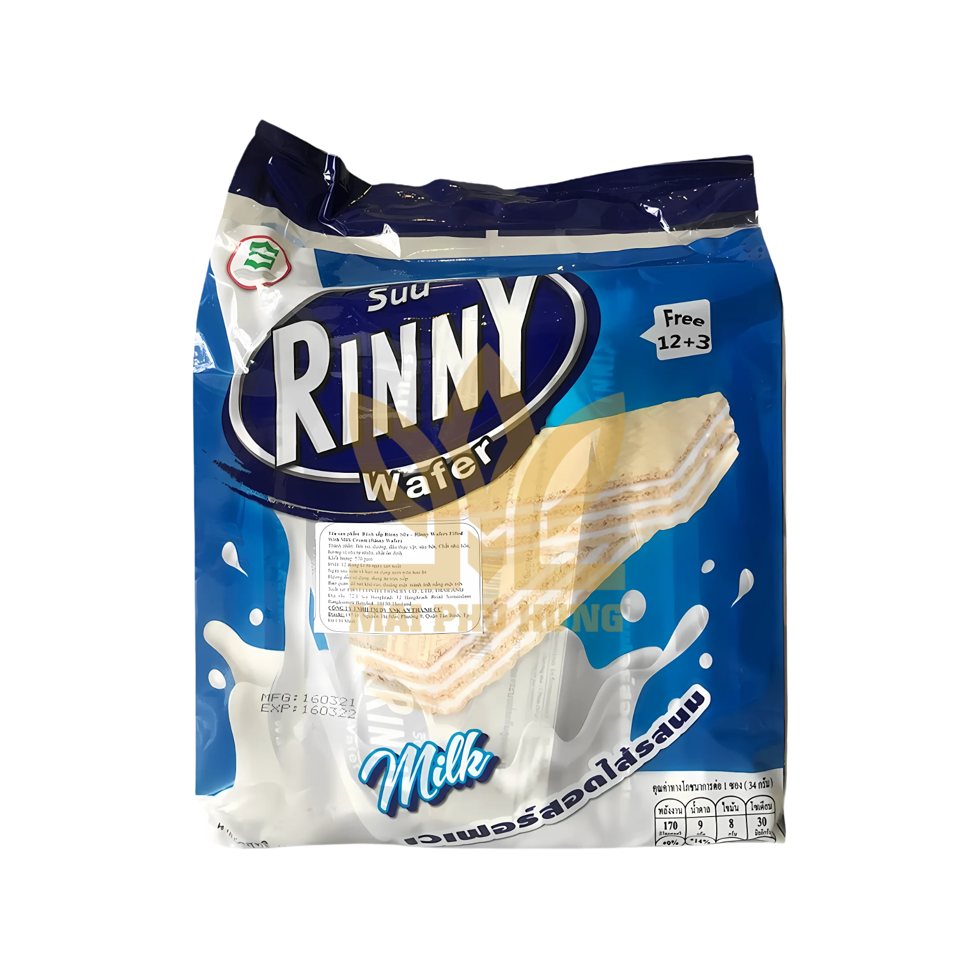 Bánh Xốp Rinny Thái Lan Vị Sữa 14 Bánh xốp Rinny Thái Lan vị sữa