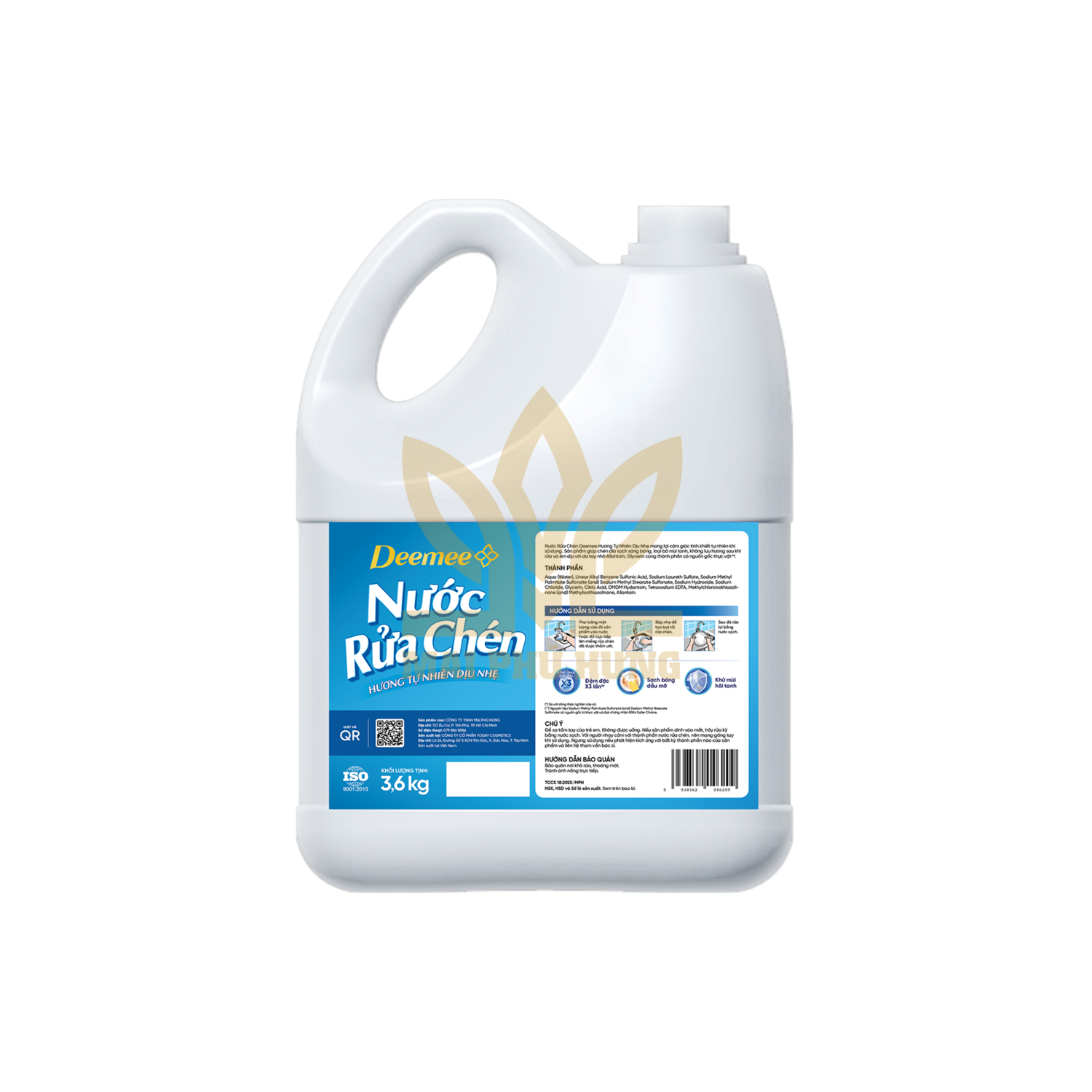 Nước Rửa Chén Deemee Hương Tự Nhiên Dịu Nhẹ 15 Nước Rửa Chén Deemee Hương Tự Nhiên Dịu Nhẹ mặt sau