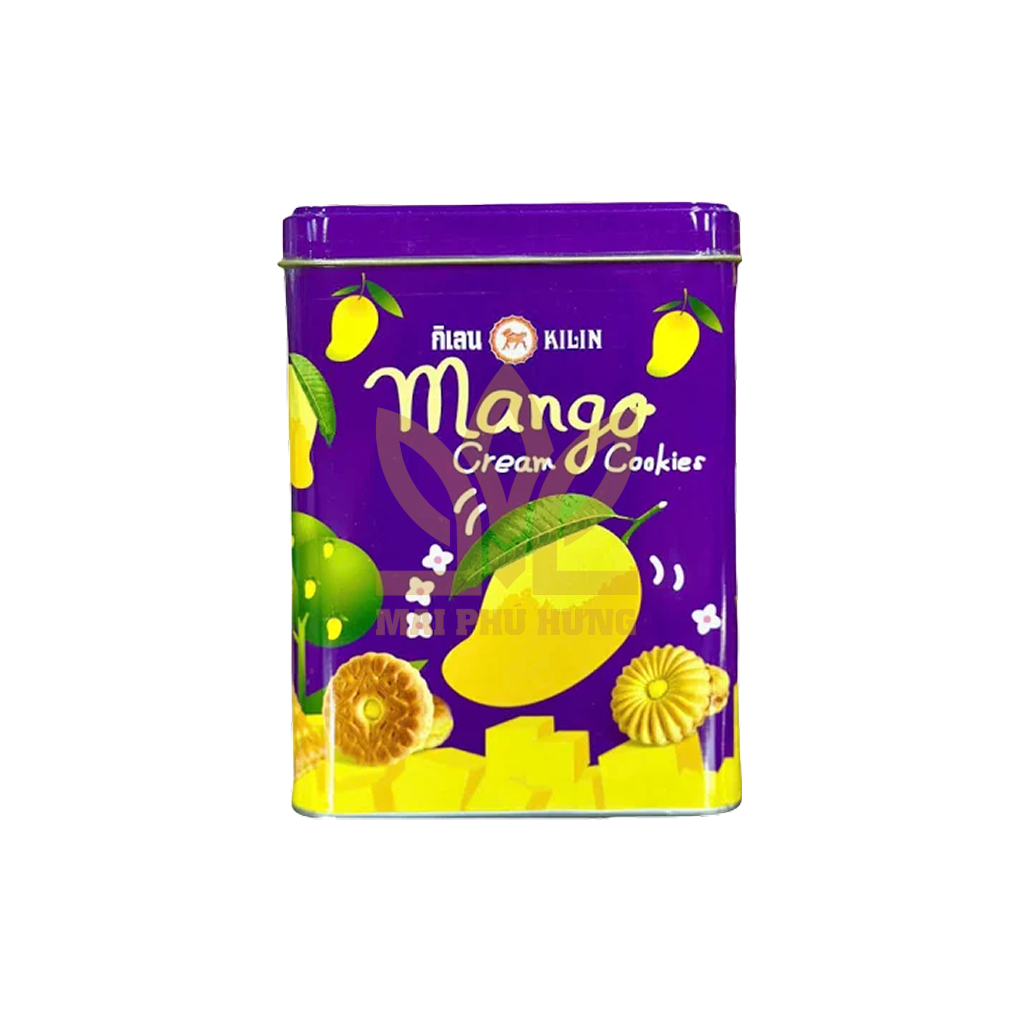 Bánh quy Kilin vị xoài hộp thiếc 400g 14 Killin xoai